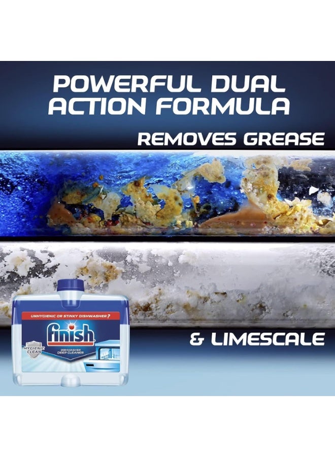 Finish Dishwasher Hygienic Machine Cleaner, Hygienically Cleans Hidden Grease & Limescale 250ml Pack Of 4 - Image 2